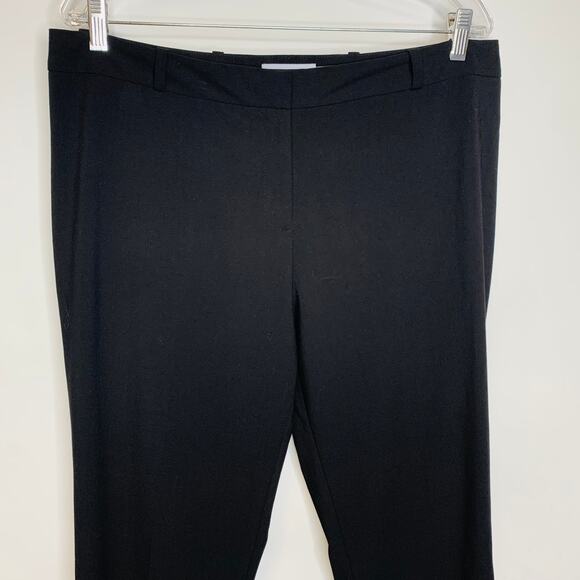 Calvin Klein Black Flat Front Trousers Sz 14 - Picture 4 of 6